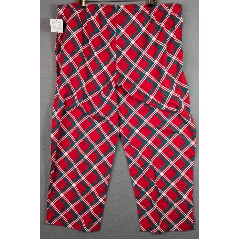 Sleep Chic Pajama Pants Women's Sz 3X Bias Red Plaid Lounge Christmas PJ Bottom - Picture 6 of 13